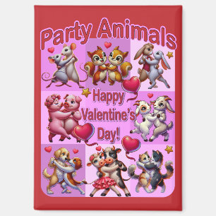 Valentinstag Tanzpaare "Party Animals" Magnet