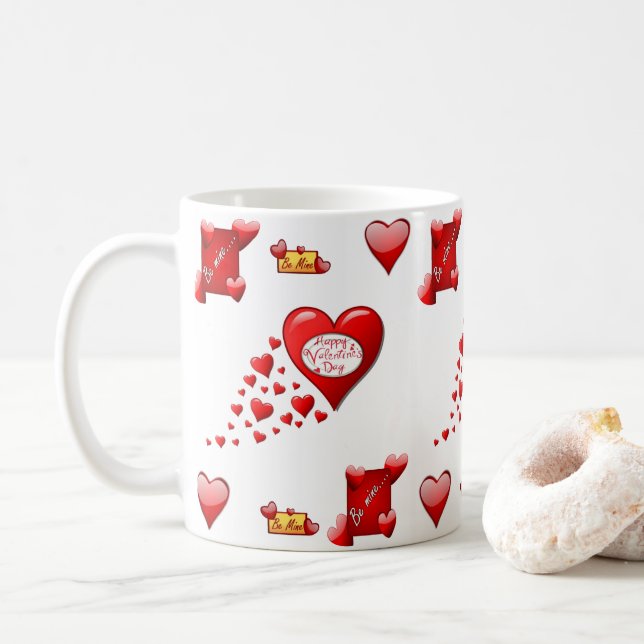 Valentinstag-Tasse Kaffeetasse (Mit Donut)