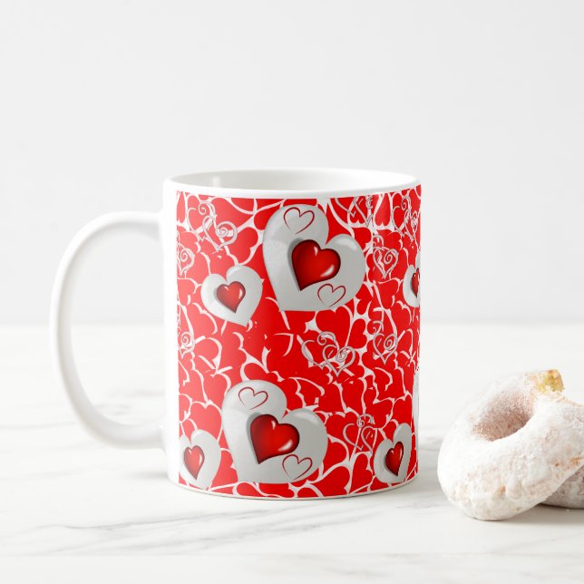 Valentinstag-Tasse Kaffeetasse (Mit Donut)