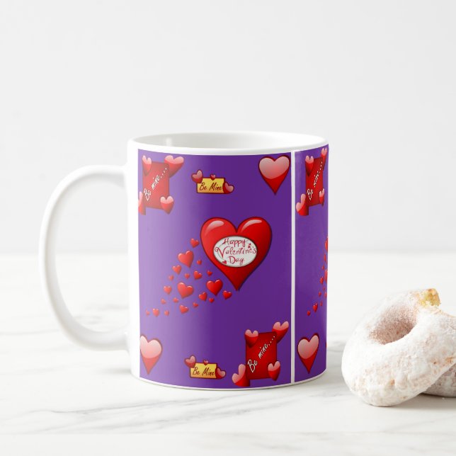 Valentinstag-Tasse Kaffeetasse (Mit Donut)