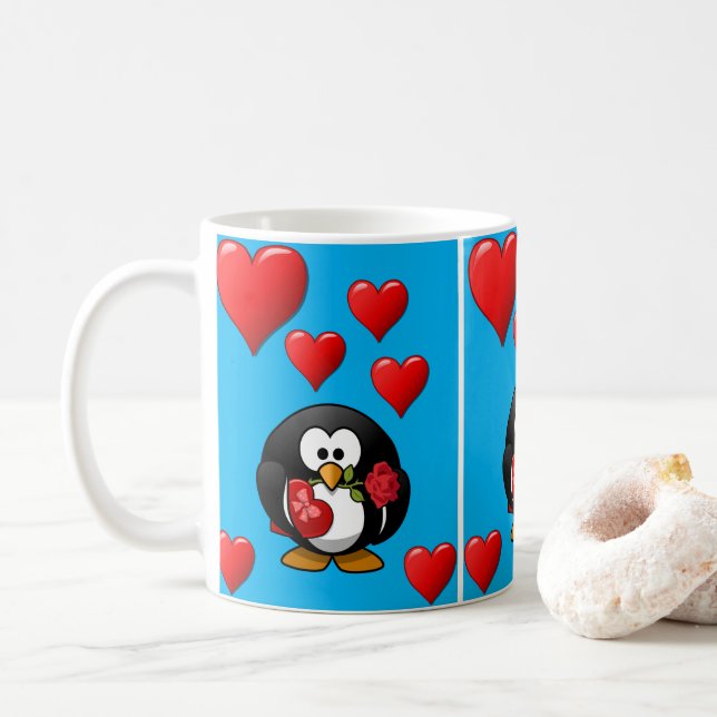 Valentinstag-Tasse Kaffeetasse (Mit Donut)
