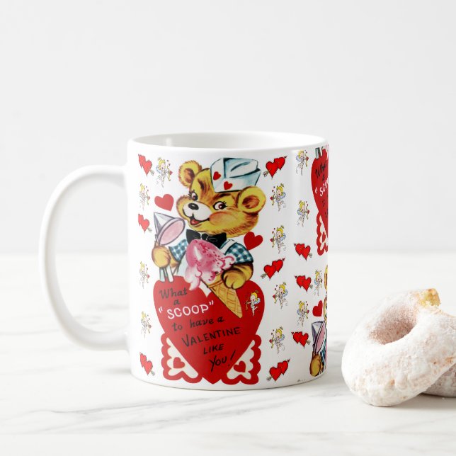 Valentinstag-Tasse Kaffeetasse (Mit Donut)