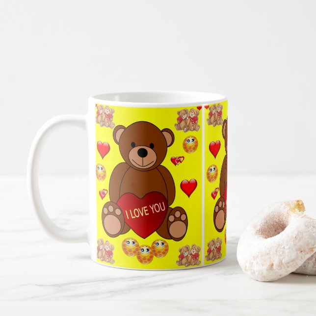 Valentinstag-Tasse Kaffeetasse (Mit Donut)