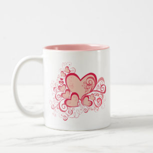 Valentinstag-Tasse Zweifarbige Tasse