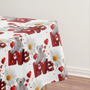 Valentinstag Teddy Bear Tischdecke