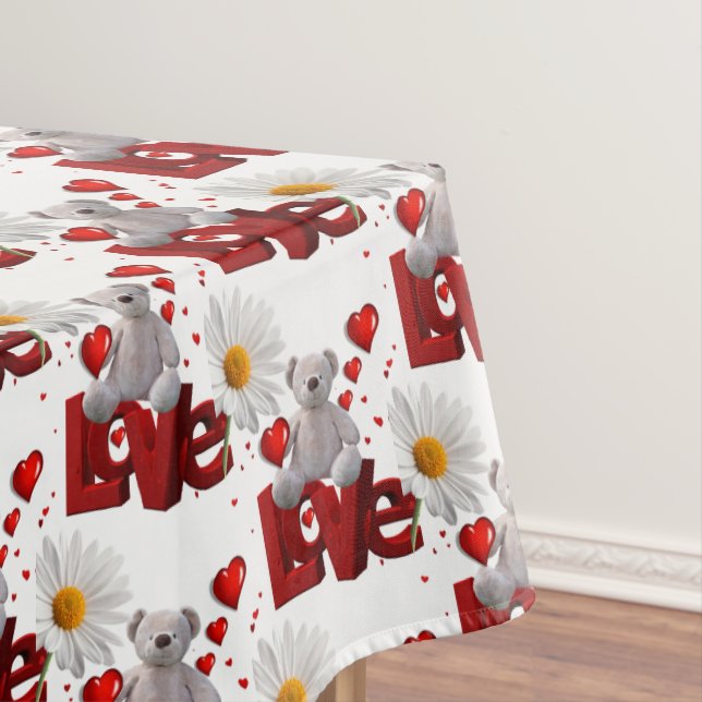 Valentinstag Teddy Bear Tischdecke (Beispiel)