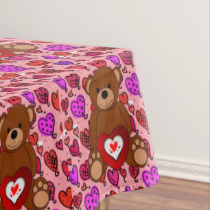 Valentinstag Teddy Bear Tischdecke