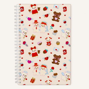 Valentinstag Teddybär Notizbuch