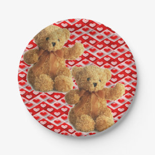 Valentinstag, Teddybär, Teller