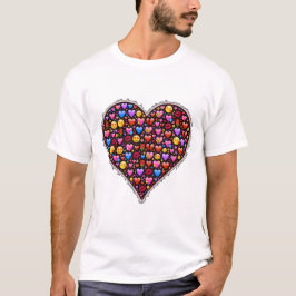 Valentinstag Thema Herzdesign T-Shirt