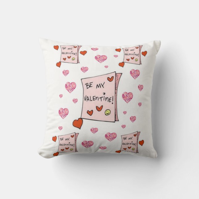 Valentinstag Throw Pillow Kissen (Vorderseite)