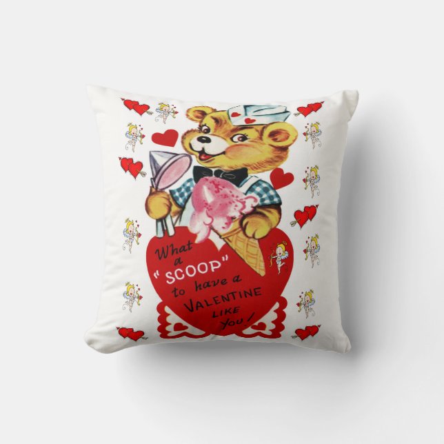 Valentinstag Throw Pillow Kissen (Vorderseite)