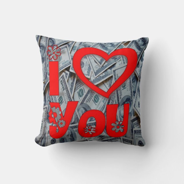 Valentinstag Throw Pillow Kissen (Vorderseite)