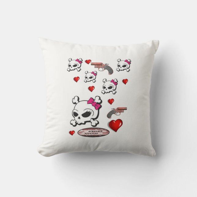 Valentinstag Throw Pillow Kissen (Vorderseite)