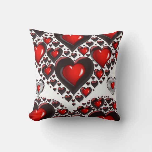 Valentinstag Throw Pillow Kissen (Vorderseite)