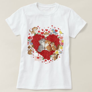Valentinstag Tierische Liebe" T-Shirt