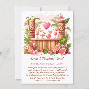 Valentinstag Tiki Cocktail Party Einladung