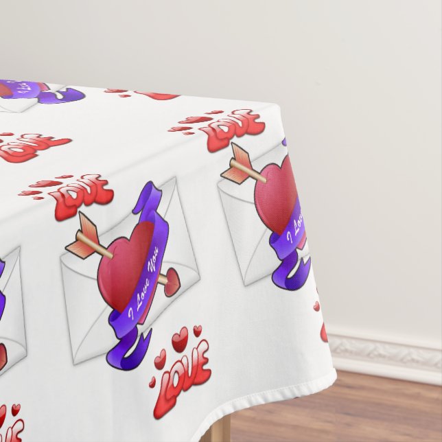 Valentinstag Tischdecke (Beispiel)