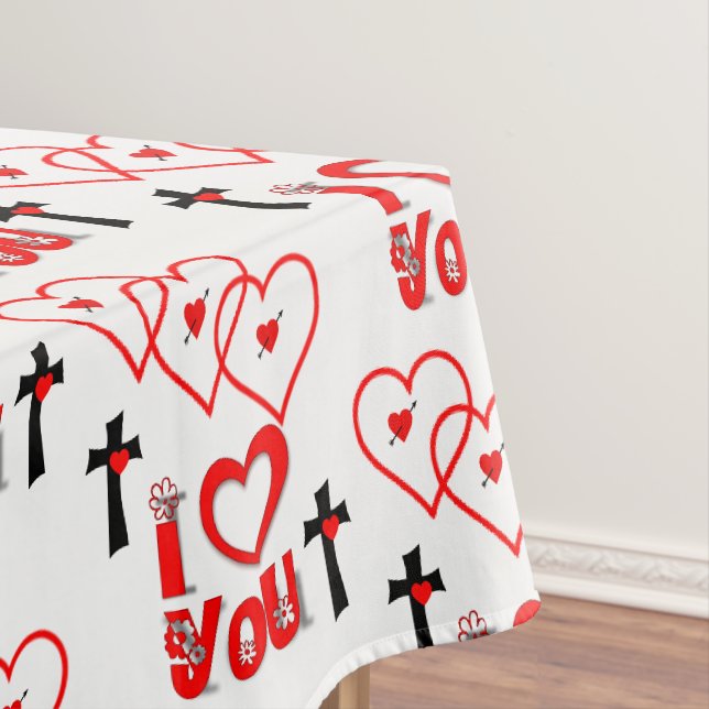Valentinstag Tischdecke (Beispiel)