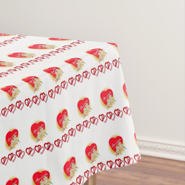 Valentinstag Tischdecke (Beispiel)
