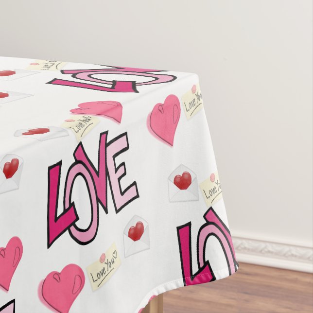 Valentinstag Tischdecke (Beispiel)