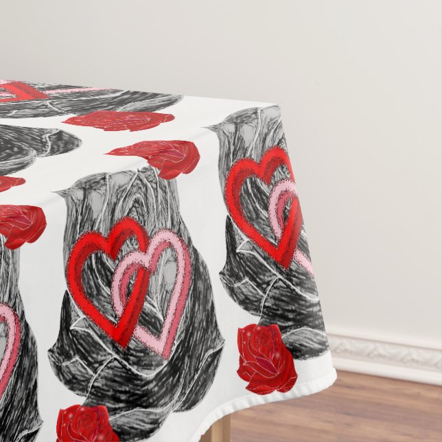 Valentinstag Tischdecke (Beispiel)