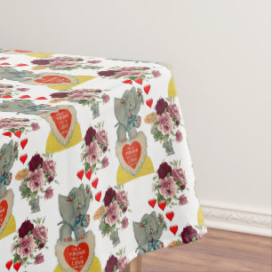Valentinstag-Tischdecke Elefant Tischdecke