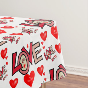 Valentinstag-Tischdecke Tischdecke