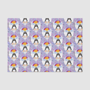 Valentinstag Tissue Pinguin Hearts Seidenpapier