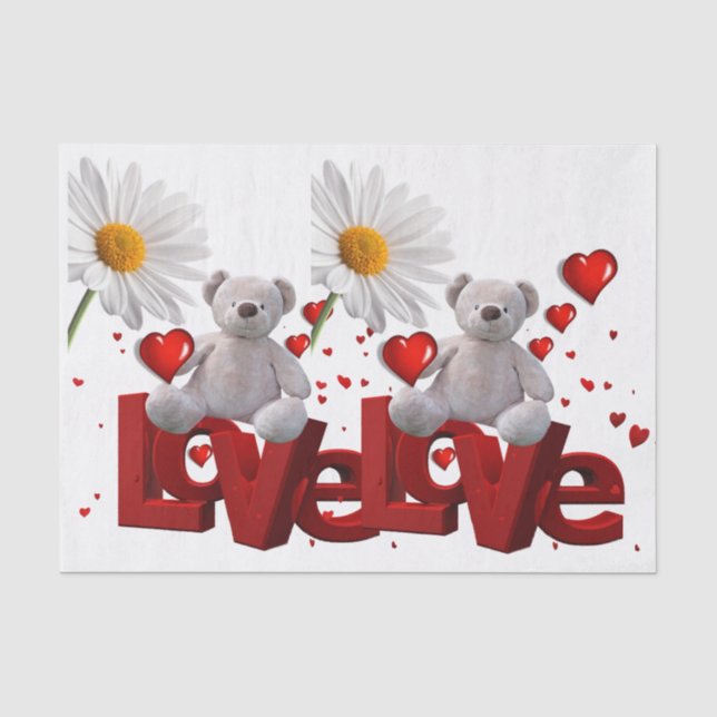 Valentinstag-Tissue Seidenpapier (Vorderseite)