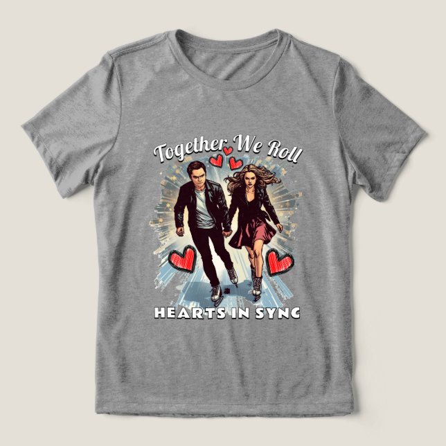 Valentinstag Tri-Blend Shirt (Design Vorderseite)