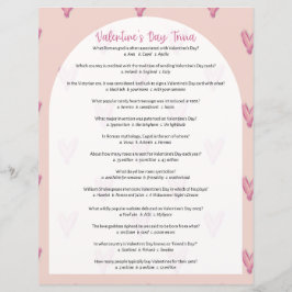 Valentinstag Trivia Spiel mit Antworten