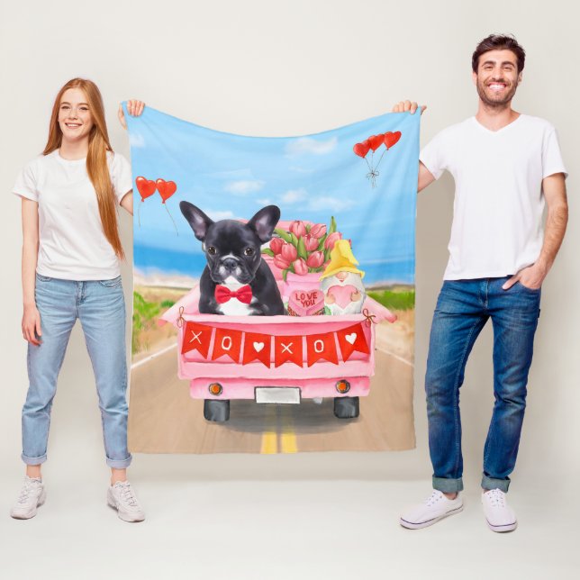 Valentinstag-Truck Fleecedecke (Beispiel)