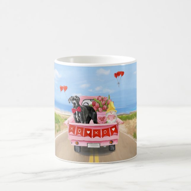 Valentinstag-Truck Kaffeetasse (Mittel)