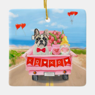 Valentinstag-Truck Keramikornament