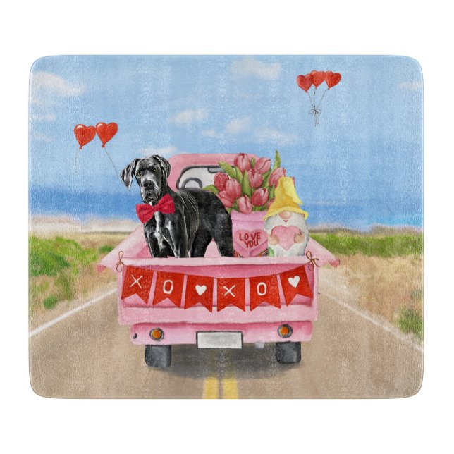 Valentinstag-Truck Schneidebrett (Vorderseite)
