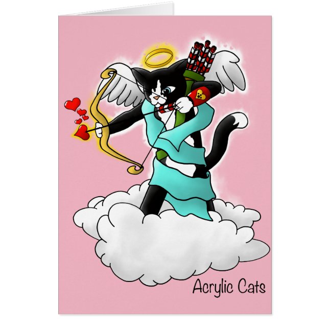 Valentinstag Tuxedo Cupid Katze (Vorne)