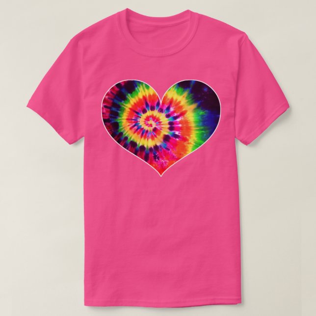 Valentinstag Tye Dye Herz Liebe T-Shirt (Design vorne)