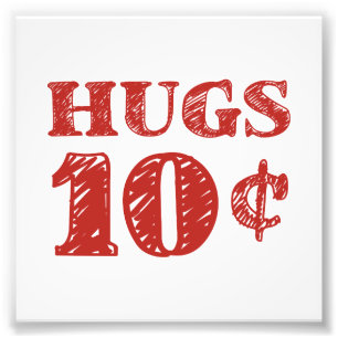 Valentinstag umarmt 10 Cents Fotodruck