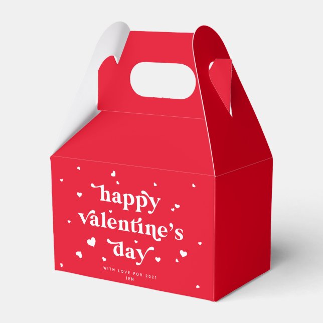 Valentinstag und Herz nach Maß Geschenkschachtel (Vorderseite)