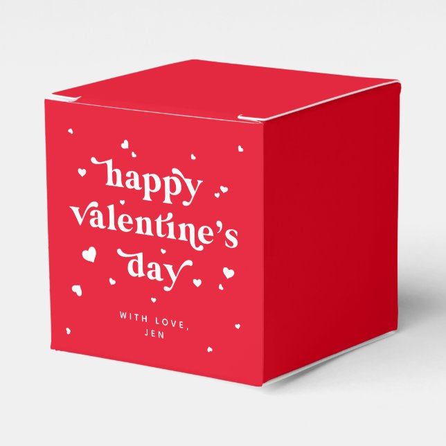 Valentinstag und Herz nach Maß Geschenkschachtel (Vorderseite)