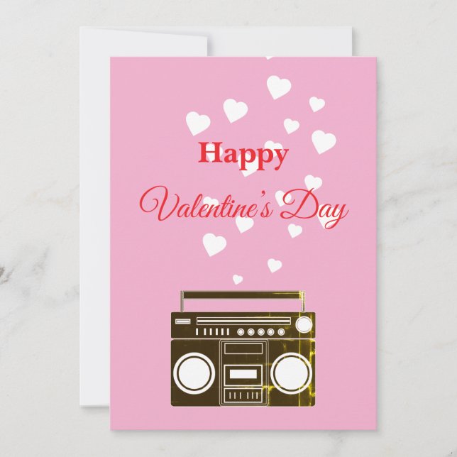 Valentinstag Urlaub Einladung (Vorderseite)