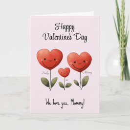Valentinstag, Vater- und Babykarte, Karte