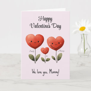 Valentinstag, Vater- und Babykarte, Karte