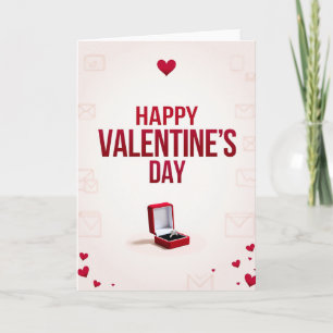 Valentinstag Verlobungsring Karte
