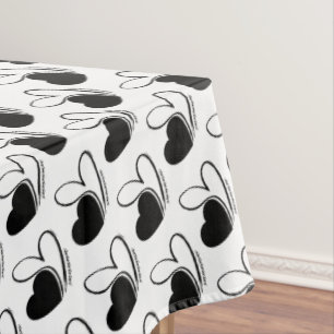 Valentinstag Verzerrte getilgte Herzen Tischdecke