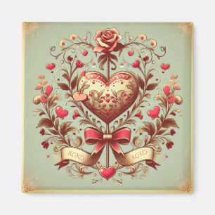 Valentinstag Vintages Herz Xoxo Magnet