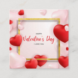 Valentinstag Visitenkarten Quadratische Visitenkarte