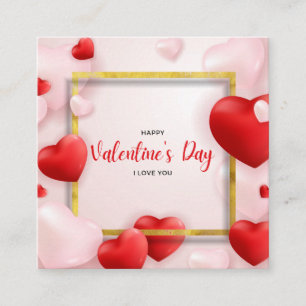 Valentinstag Visitenkarten Quadratische Visitenkarte