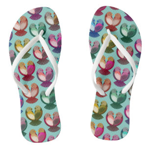Valentinstag Vögel verliebt Flip Flops